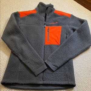 Men’s Norrona Gray and Orange Fleece Jacket